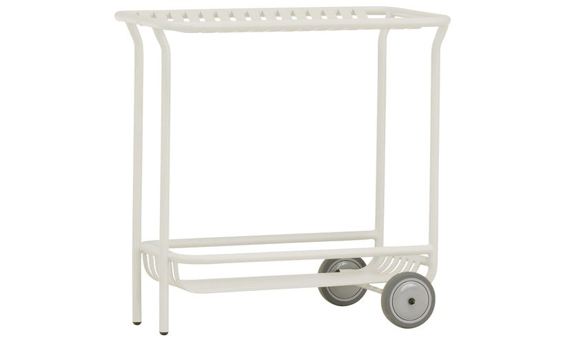 Enid White Outdoor Cart